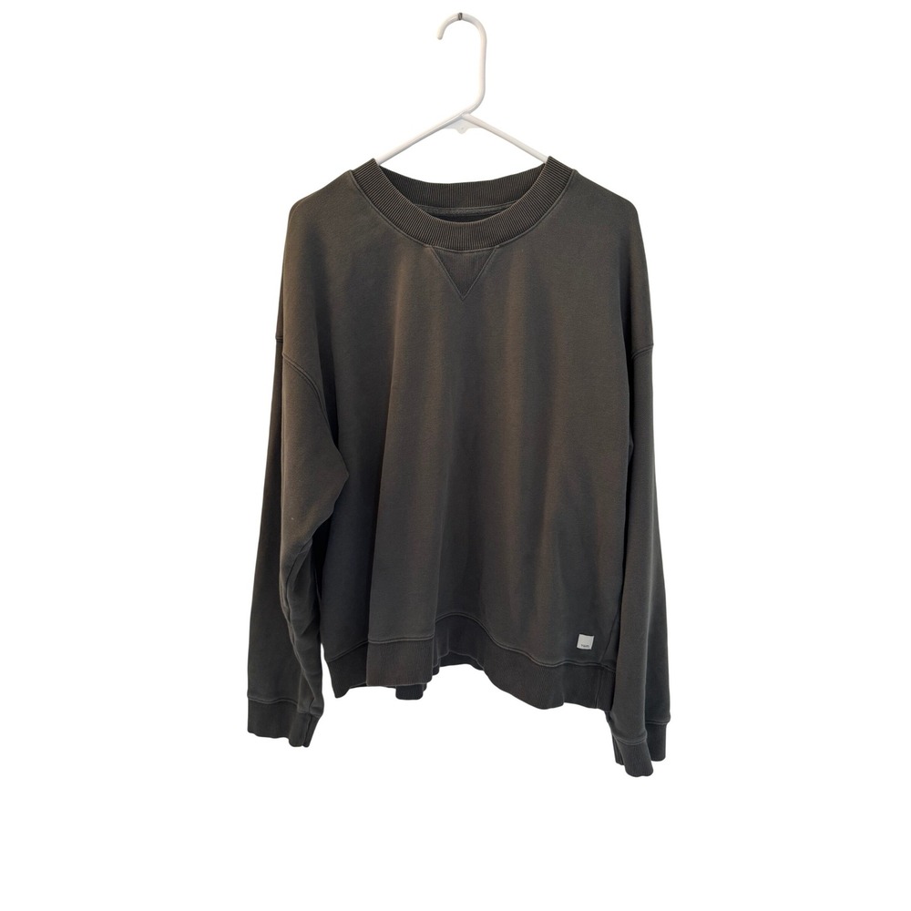Vuori Crewneck Sweatshirt Olive Green Oversized Boxy Pullover Womens‎ L